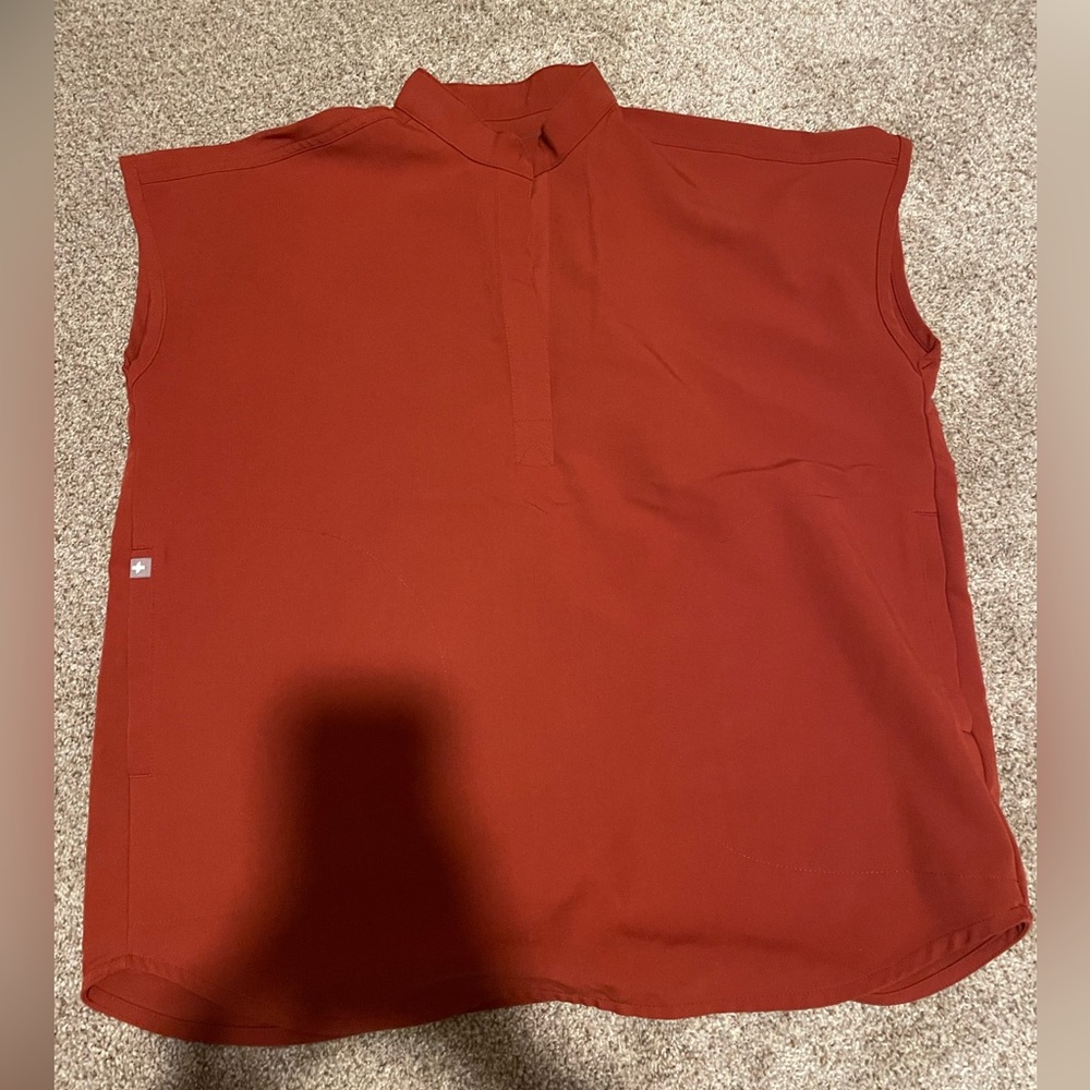 Figs Burnt Orange Rafaela Scrub Top & Bottom